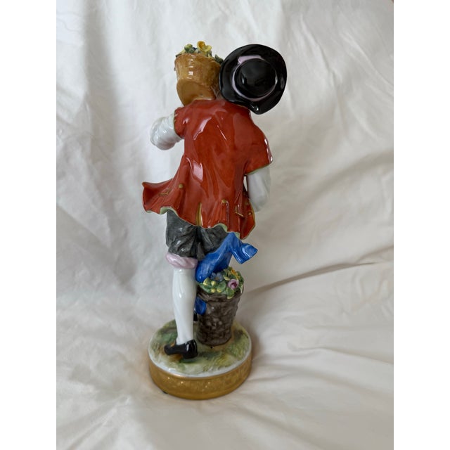 Traditional Antique German Porcelain Figurines, Produced by the Oldest Volkstedt Porcelain Factory (Aelteste Volkstedter Porzellanmanufaktur). For Sale - Image 3 of 11