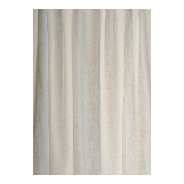 Schumacher Summit Sheer Fabric In Ivory For Sale