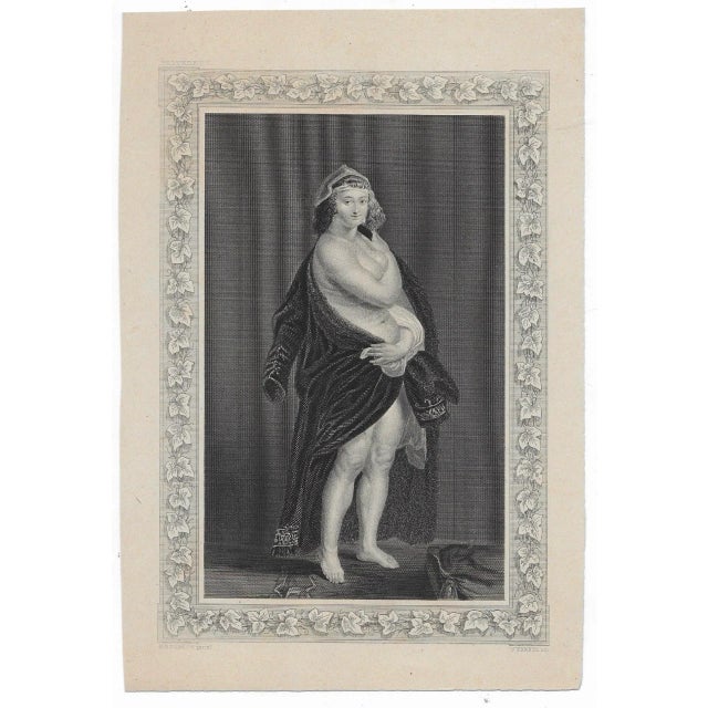 Portrait of Helena Fourment called 'Het Pelsken'; standing naked, whole length turned to right, a fur coat over her...