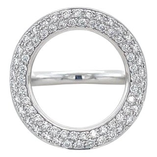 Christofle, 18k White Gold and Diamond "Idole De Christofle" Ring For Sale