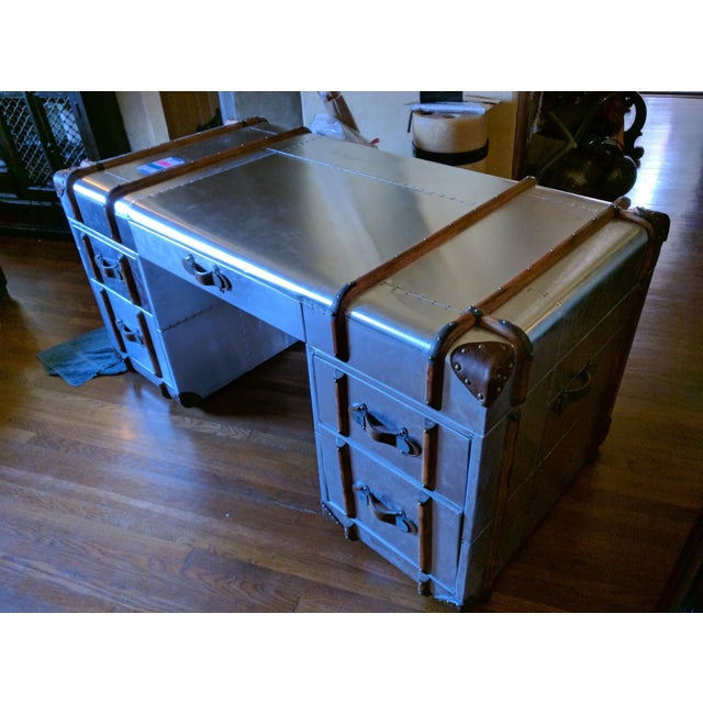 Restoration Hardware Timothy Oulton Richards Trunk Desk Chairish