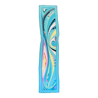 Emilio Pucci Retro-Print Long Silk Scarf For Sale