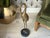 Vintage Mid-Century Modern Hollywood Regency Bronze Brass and Marble Crane Bird Figure Statue Sculpture For Sale - Image 4 of 10