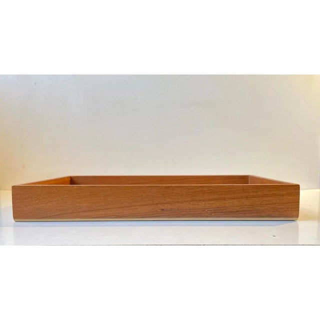 1970s Vintage Teak Paper Tray from Ehapa, 1970s For Sale - Image 5 of 5