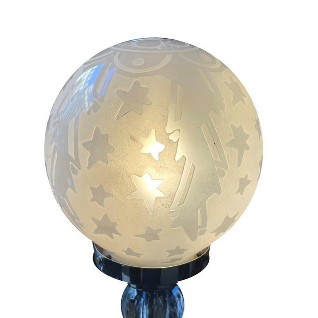 Art Deco Table Lamp with Glass Balls For Sale - Image 6 of 7
