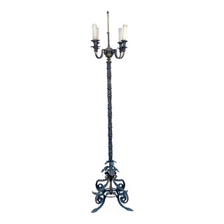 Late 19th Century French Bronze Floor Lamp For Sale