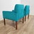 Model 896 Armchairs in Turquoise Velvet by Vico Magistretti for Cassina, 1963, Set of 2 For Sale - Image 3 of 11