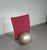 Italian modern bordeaux red ball armchair san siro designed by fabrizio ballardini, 1995 fabrizio ballardini & lucio...
