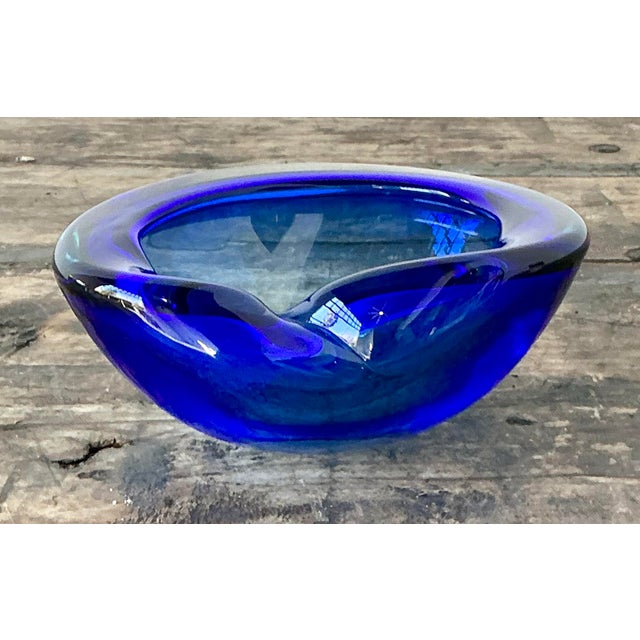 Glass Vintage Italian Glass Bowl After Murano For Sale - Image 7 of 12