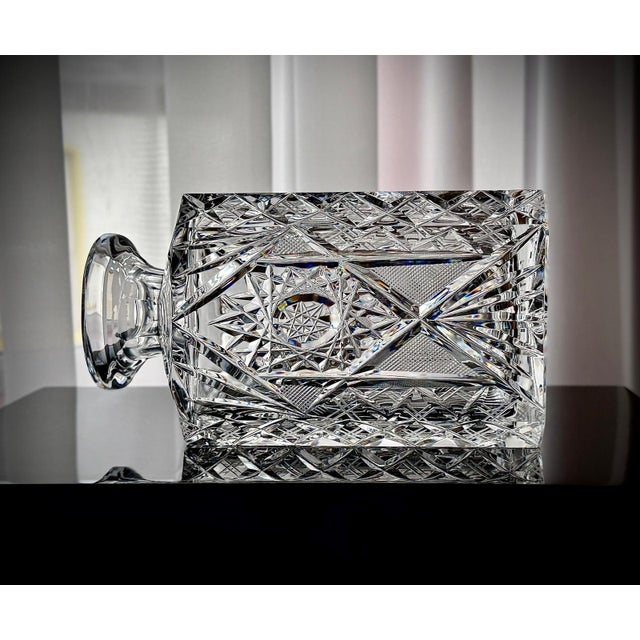 Vintage Cut Crystal Decanter with Geometric Pattern, 1960s For Sale - Image 15 of 17