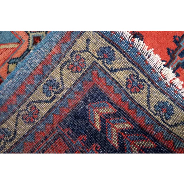 1970s Handmade Vintage Persian Hamadan Rug 3.5' X 4.8' For Sale - Image 10 of 12