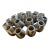 Vintage 1980s Brutalist Metal Flower Bud Vase For Sale