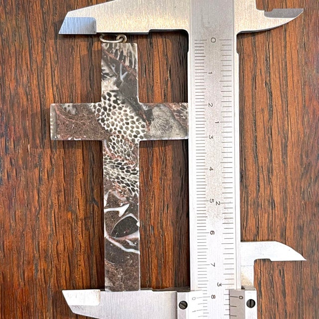 Antique Fossil Rock Cross Pendant, C. 1870 For Sale - Image 10 of 10