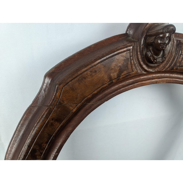 Victorian Antique Victorian Carved Wood Side Chair With Portrait Medallion & Figured Wood For Sale - Image 3 of 17