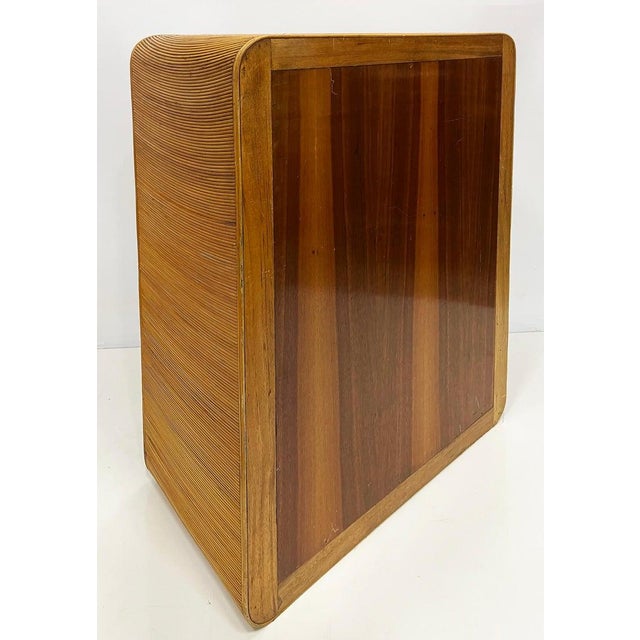 Late 20th Century Vintage Coastal Pencil Reed Chest of Drawers, Gabriela Crespi Manner For Sale - Image 5 of 7