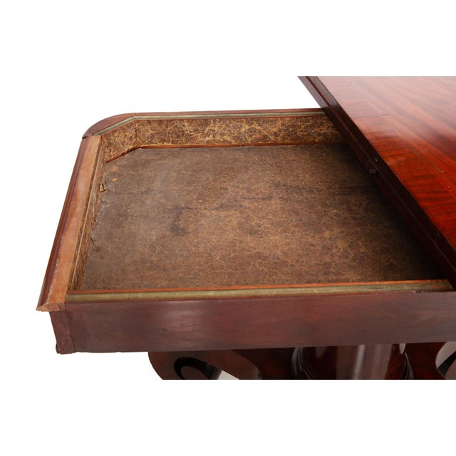 Fine Pair of American Classical Mahogany Card Tables, Massachusetts Ca. 1820 For Sale - Image 12 of 13