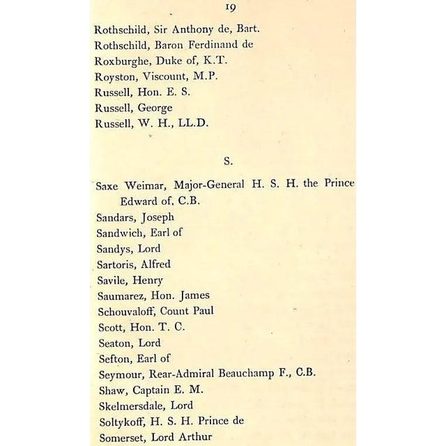 White "Marlborough Club Members & Rules a List of the Committees and Members" 1873 For Sale - Image 8 of 9