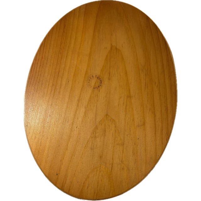 1980s Vintage Shaker Workshop Cherry Oval Divided Tray For Sale - Image 5 of 7