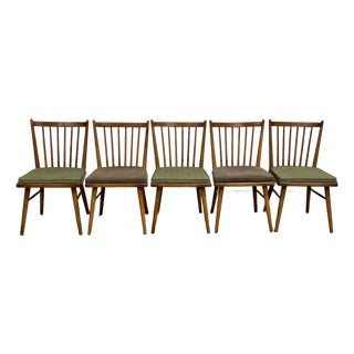 Vintage Mid Century Modern MCM Conant Ball Style Dining Side Chairs - Set of 5 For Sale