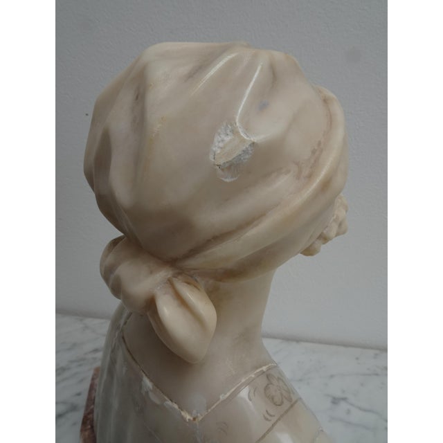 Stone Early 20th Century Italian Marble Bust of a Child For Sale - Image 7 of 14