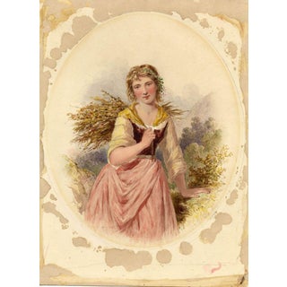 Henry Edrington Hobson, A Young Fern Gatherer, 1867, Watercolour For Sale