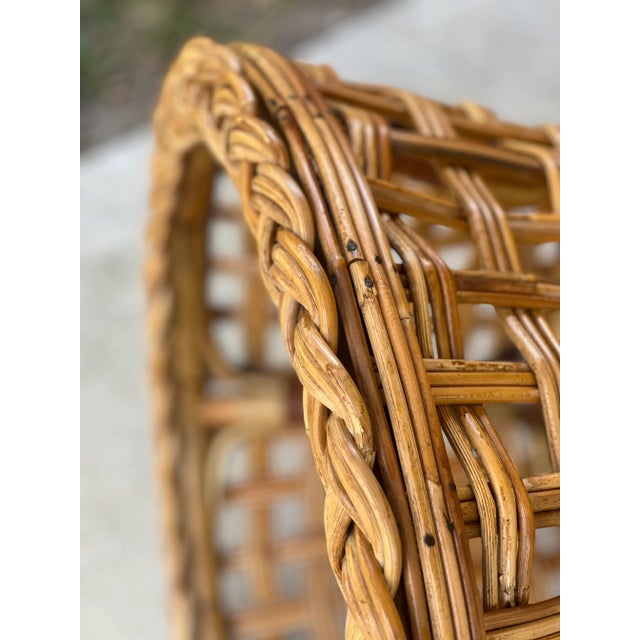 Modern Organic Bamboo/Rattan Lattice Table Base For Sale - Image 13 of 16