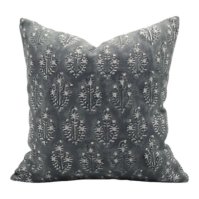 Fabdivine Floral Thick Linen Cushion Cover 14x20 Inch - Neelgagan For Sale