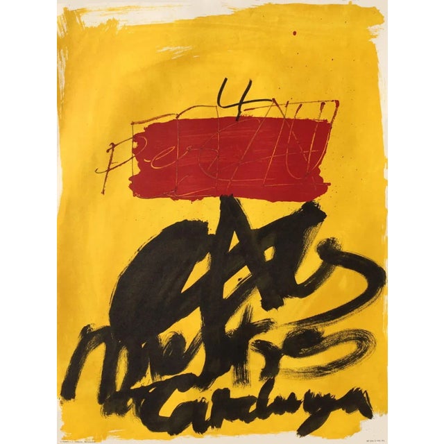 1972 Antoni Tàpies Al Mestres De Catalunya Lithograph Poster For Sale