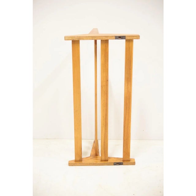 Mid-Century Ash Wood Shelf, Former Czechoslovakia, 1970s For Sale - Image 4 of 7