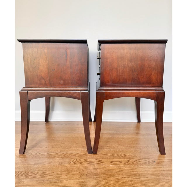 Coffee Caperton Furnitureworks Pair of Handmade Solid Cherry Nightstands For Sale - Image 8 of 12