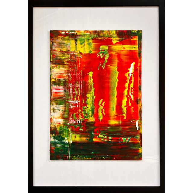 Abstract Flames of Passion Abstract Expressionism Acrylic Painting by Shabs Beigh For Sale - Image 3 of 8