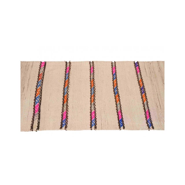 1960s Small Vintage Decorative Kilim Rug - 2`0″ X 4`10″ Ft For Sale - Image 5 of 6