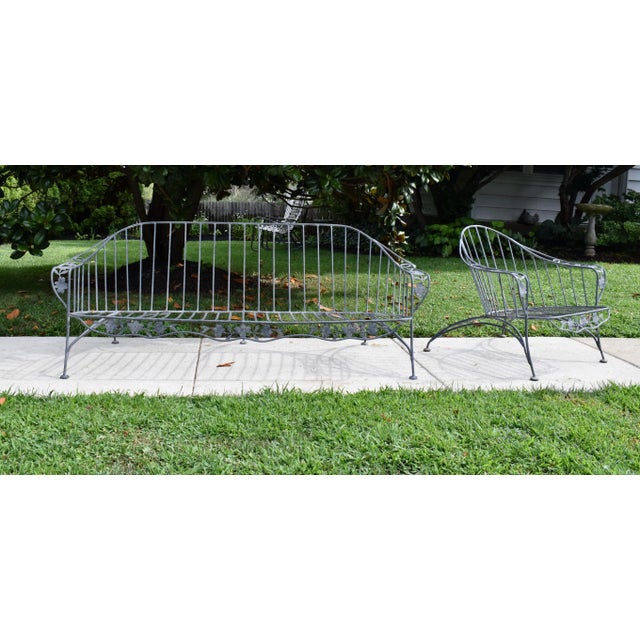Wrought Iron Faux Bois Sofa in Dogwood Form, Mid-Century Modern For Sale - Image 13 of 13