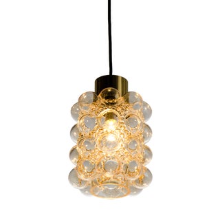 Bubble Glass Pendant Lamps attributed to Helena Tynell & Heinrich Gantenbrink for Limburg, 1960s, Set of 2 For Sale