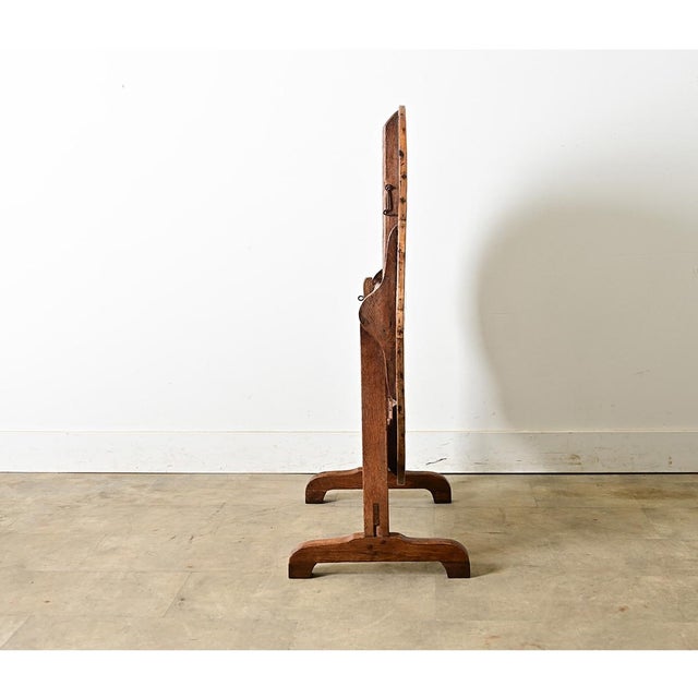 French 19th Century Round Oak Tilting Vendange Table For Sale - Image 12 of 12