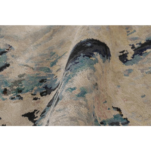 Cream Rug & Kilim’s Modern Abstract Rug With Geometric Patterns “Mirror” For Sale - Image 8 of 9