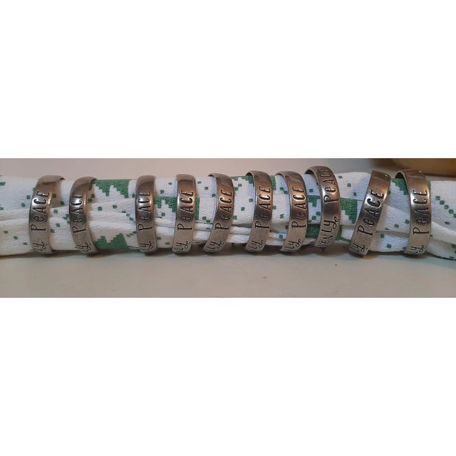 Christmas Napkin RIngs Heavenly Peace Set 10 For Sale - Image 4 of 9