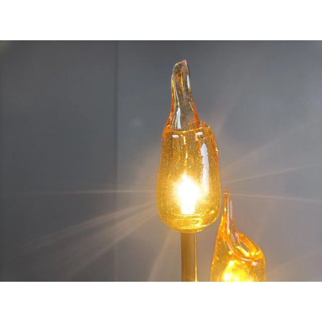 Murano Glass Leaf Floor Lamp, 1980s For Sale - Image 13 of 13