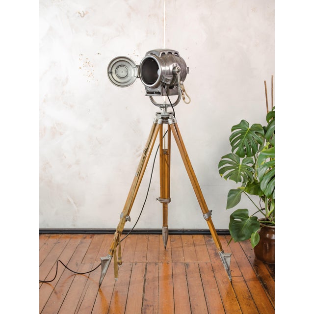 Hollywood Movie Keg Light on Wooden Tripod Floor Lamp by Bardwell McAlister, 1950s For Sale - Image 14 of 18
