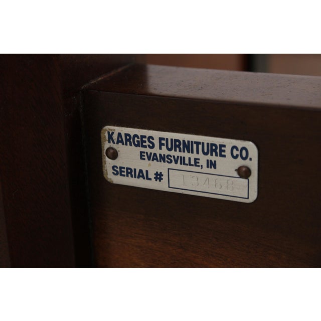 Karges Queen Size Mahogany Canopy Bed For Sale - Image 17 of 17