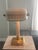 Mid-Century Modern Quoizel for Lenox Mid-Century Modern Bone China and Brass Bankers Desk Lamp For Sale - Image 3 of 6