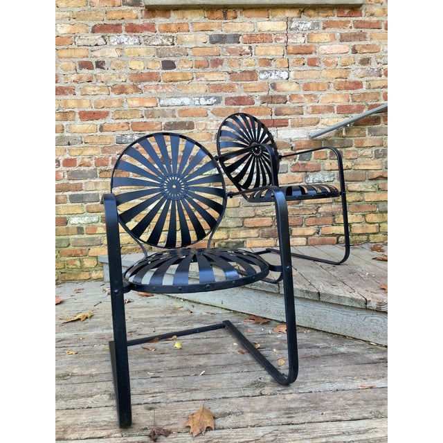 Francois Carre Petite Cantilever Iron Rocking Chair, Attributed For Sale - Image 11 of 11
