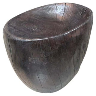 Andrianna Shamaris Modern Organic Hand Carved Minimalist Chair For Sale