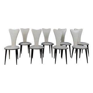 Chairs by Umberto Mascagni, 1950s-1960s, Set of 8 For Sale