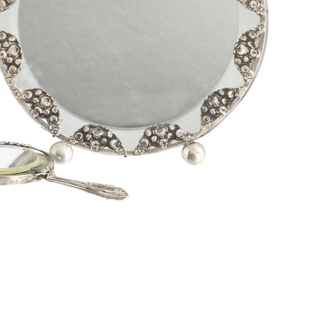 Early 20th Century Portuguese Silver Mirrors, Set of 3 For Sale - Image 5 of 6