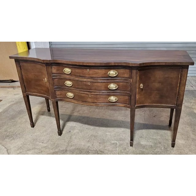 Henredon Mid 20th Century Henredon Mahogany Inlaid Sideboard For Sale - Image 4 of 11