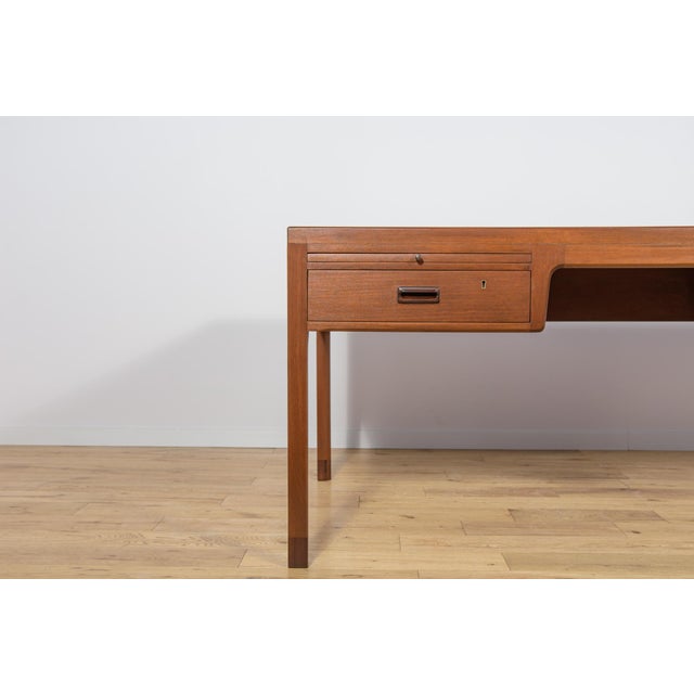 Mid-Century Teak Desk by Ejner Larsen & Aksel Bender Madsen for Willy Beck, Denmark, 1950s For Sale - Image 11 of 18