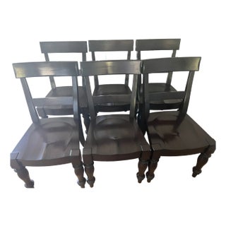 Pottery Barn Solid Mahogany Montego Dining Chairs For Sale