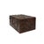 Oriental Relief Mythical Figure Motif Brown Natural Wood Small Accent Box For Sale - Image 4 of 9