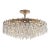 Visual Comfort Trillion 10 Semi Flush Mount Crystal Chandelier For Sale